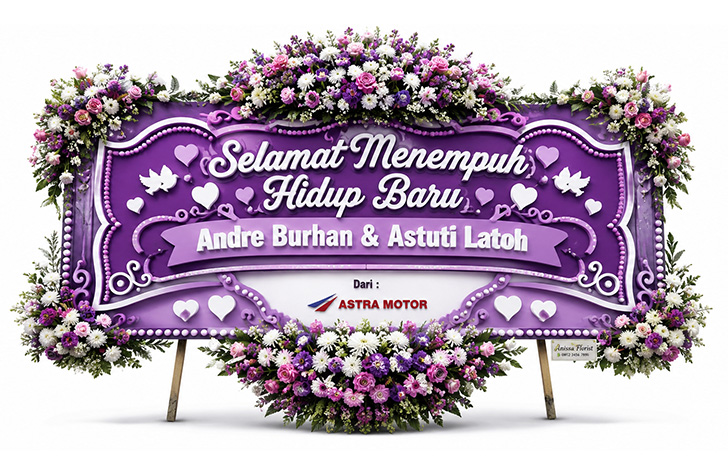 Papan Bunga Pernikahan 4