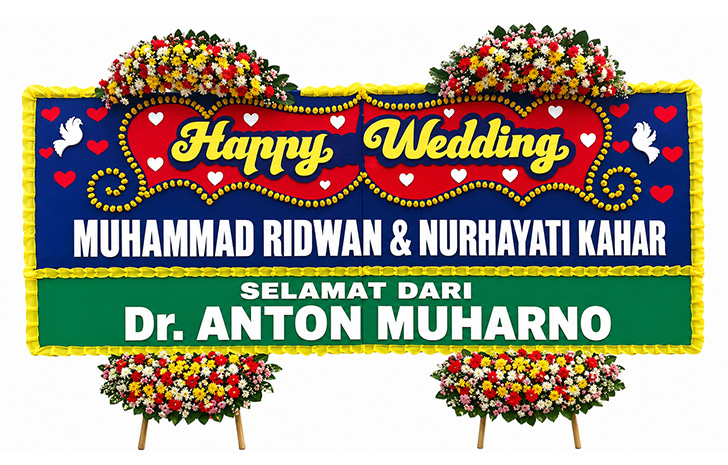 Papan Bunga Pernikahan 5