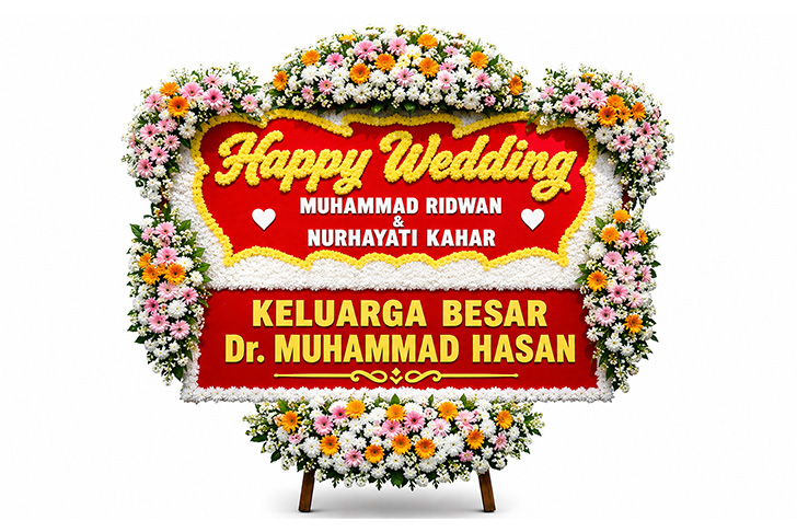 Papan Bunga Pernikahan 6
